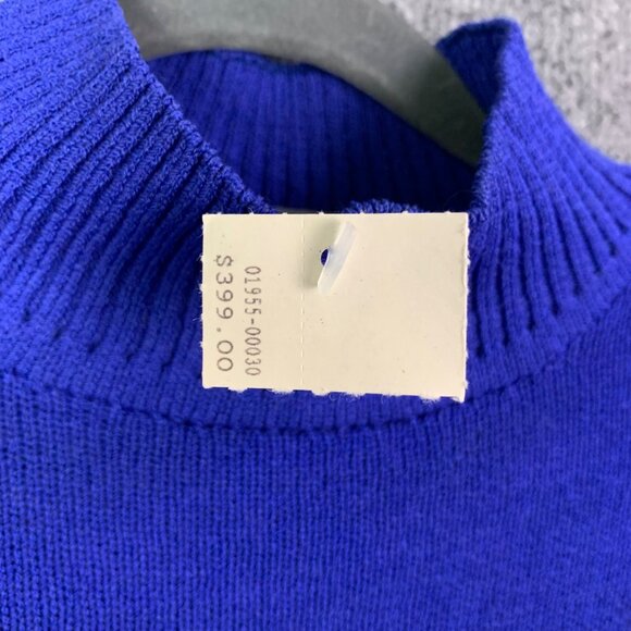 NWT Vintage St. John Separates $399 Striped Sweater Chest Logo padded shoulder - Picture 6 of 10